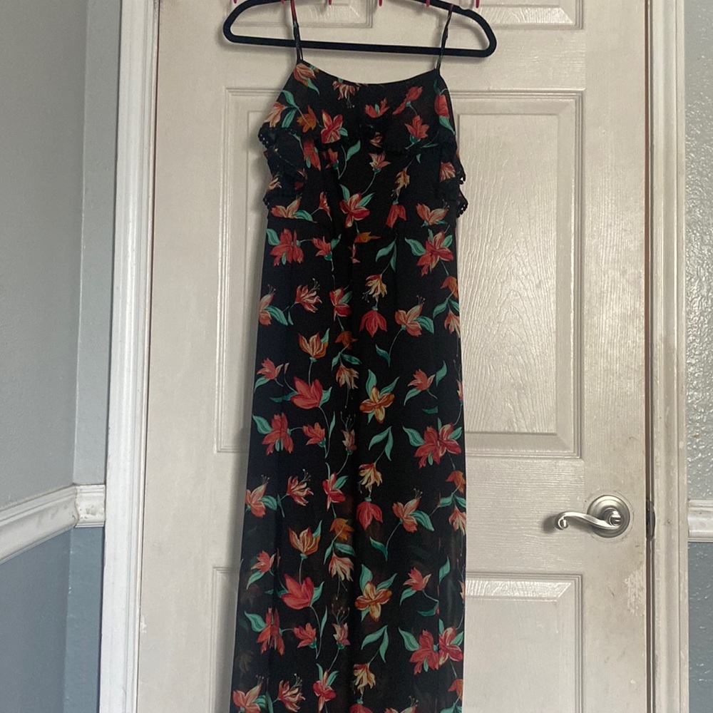 A black dress with flowers